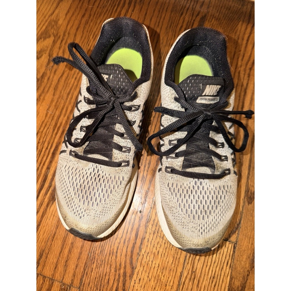 Nike Zoom Pegasus 29 Youth Gray/Black Low Top Mesh Lace-Up Running Shoes
